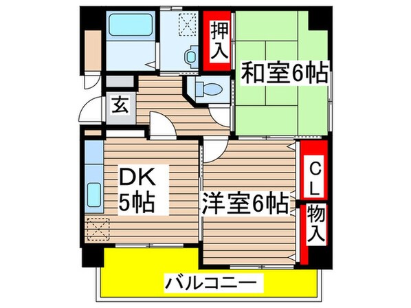 レインボー尾頭橋２の物件間取画像